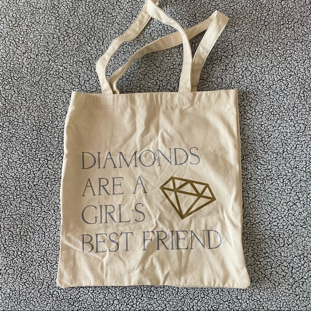 🛑Diamonds are a girls best friend canvas tote